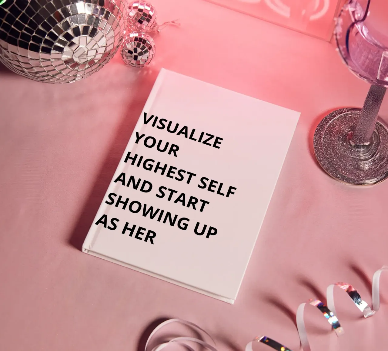 Visualize your highest self and start showing up as her notebook by Magnific