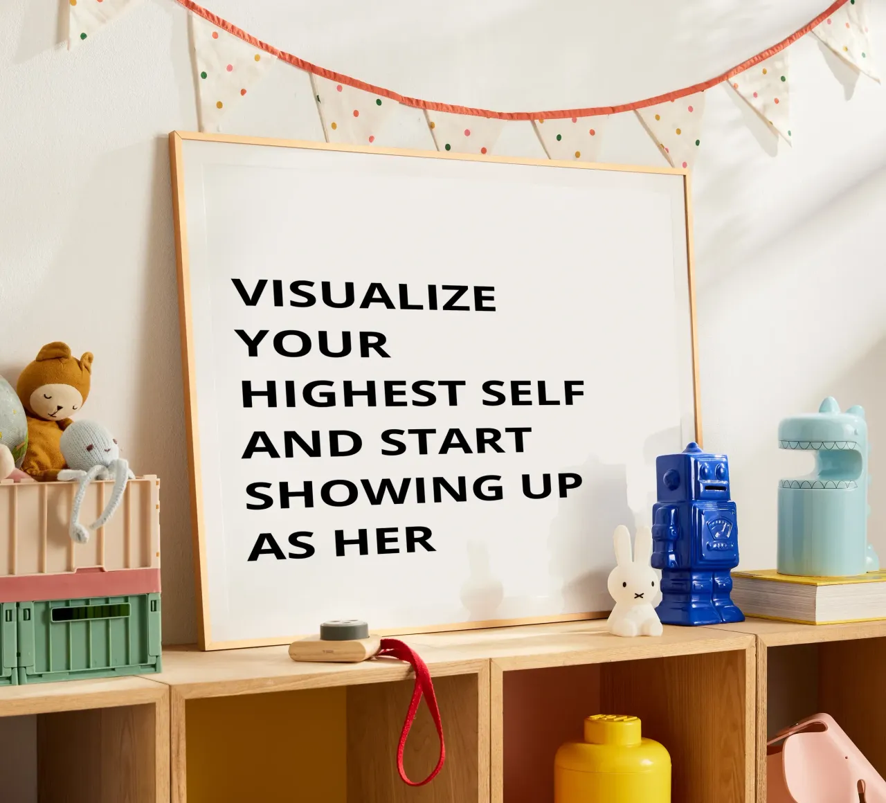 Visualize your highest self and start showing up as her Poster von Magnific