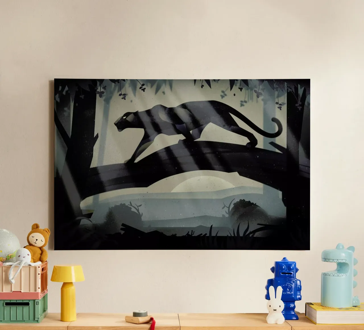 Jaguar 04 canvas met Baklijst van Dieter Braun