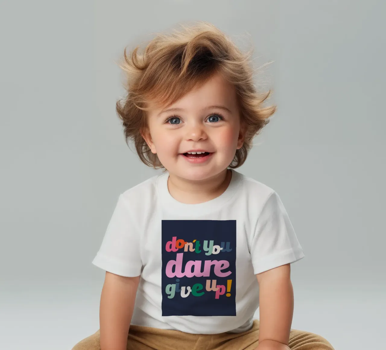 Don't You Dare Give Up maglietta neonato da susanapaz