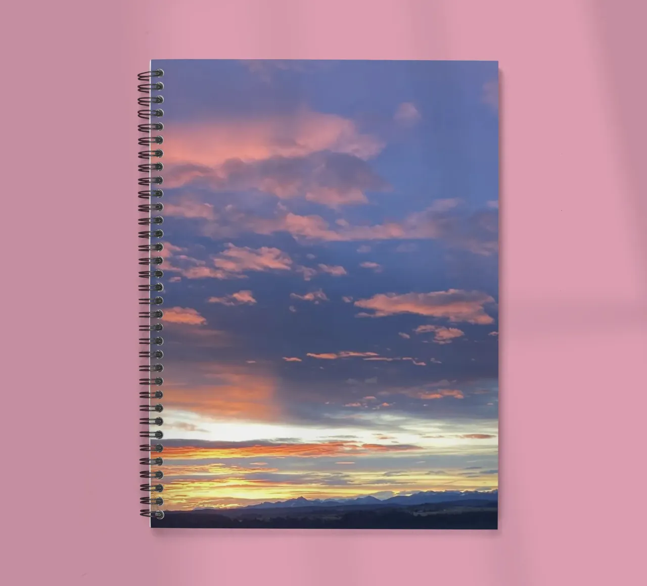 Sunrise in the foothills of the Alps spiral notebook by Art Studio by Iris