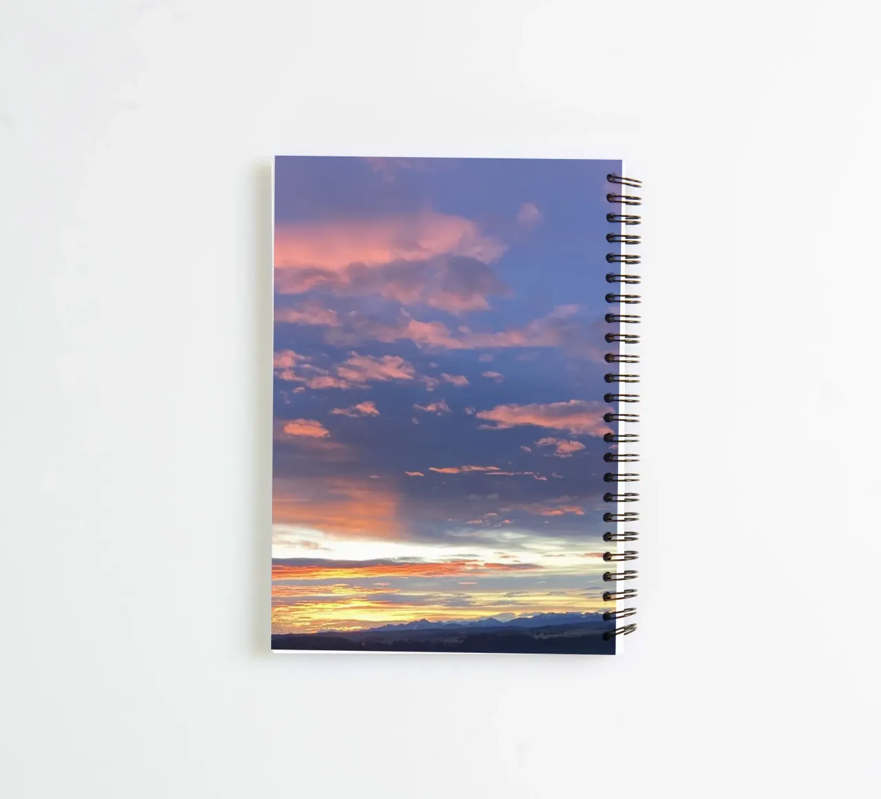Sunrise in the foothills of the Alps spiral notebook by Art Studio by Iris