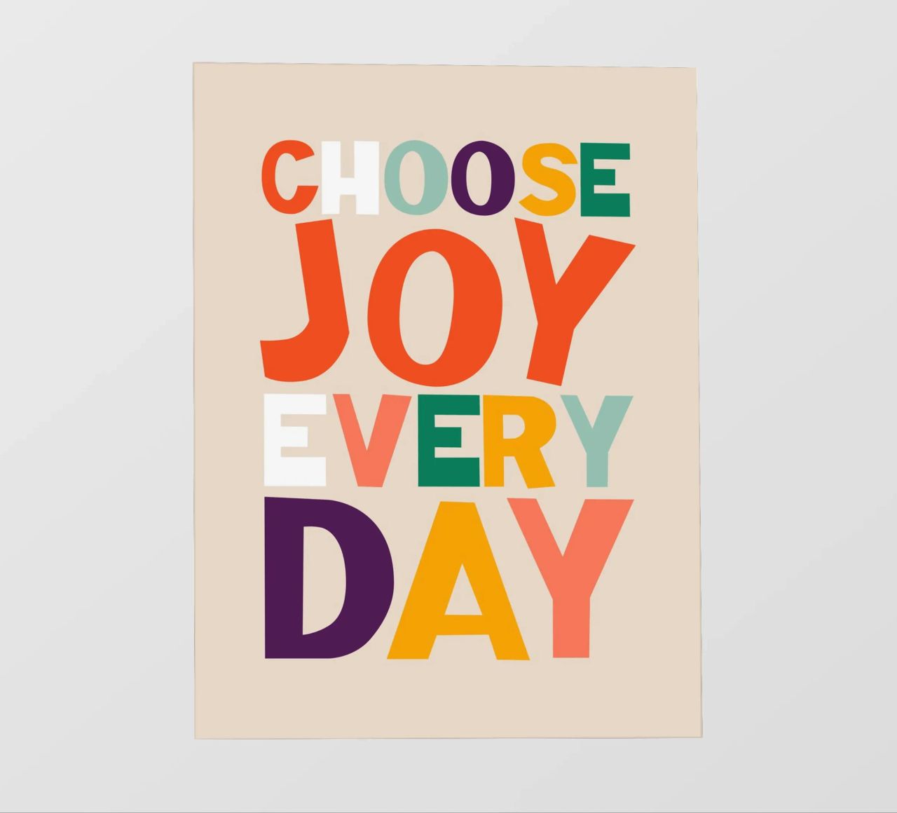 Choose Joy Every Day film rétro-éclairé de susanapaz