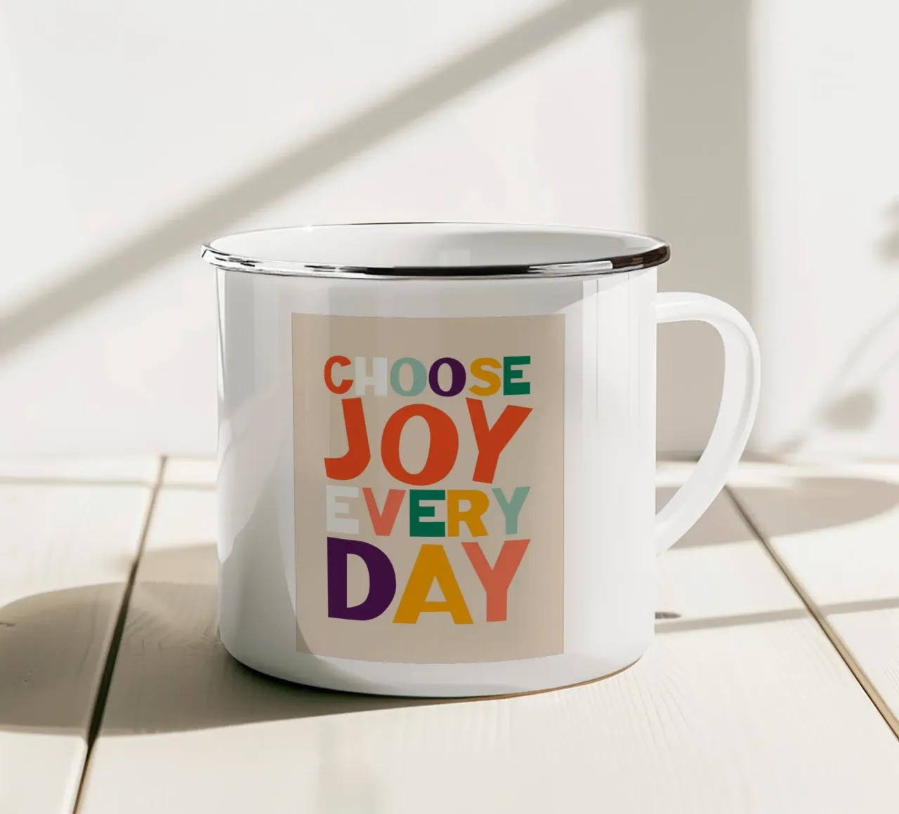 Choose Joy Every Day tazza in smalto da susanapaz