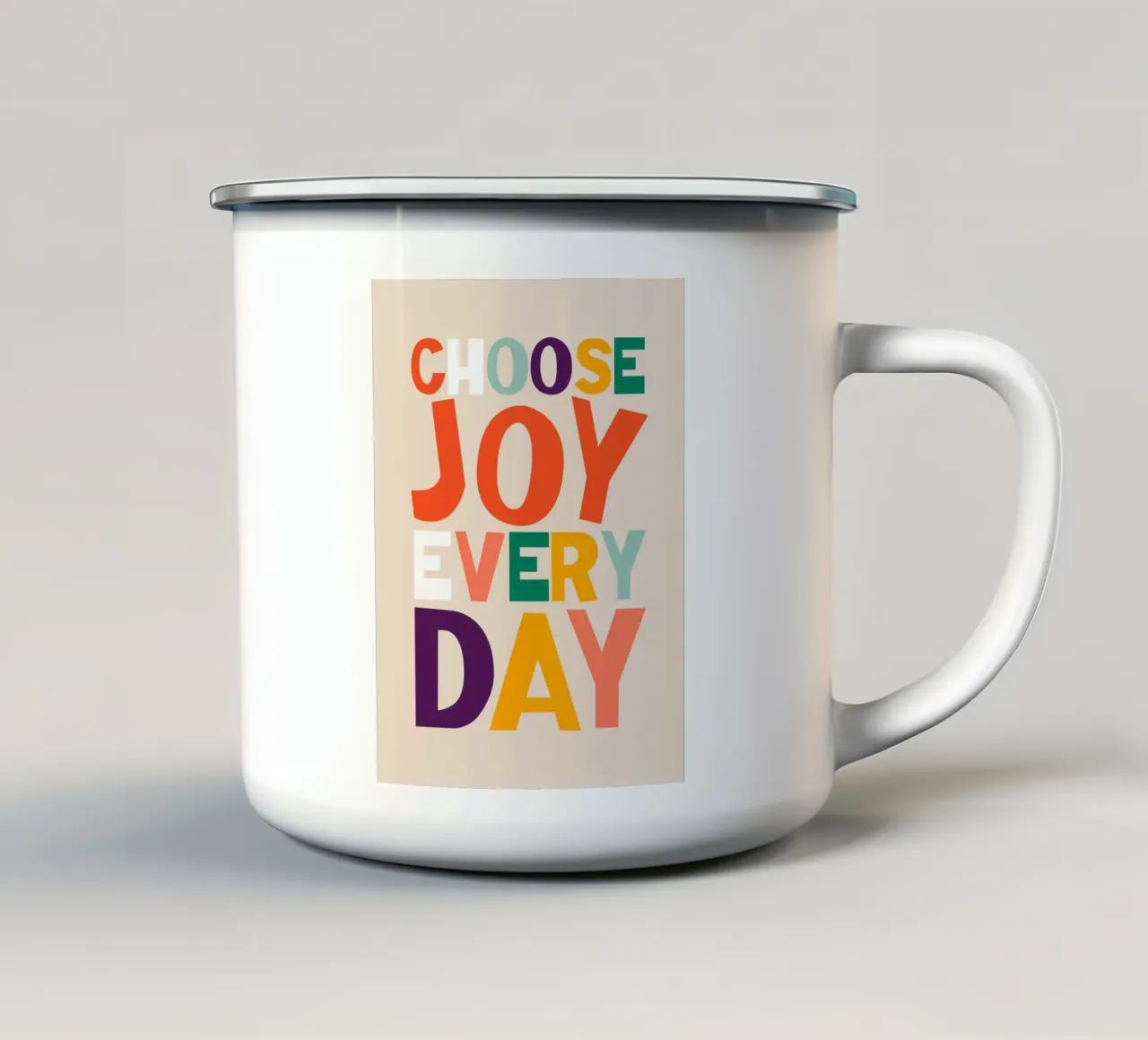 Choose Joy Every Day tazza in smalto da susanapaz
