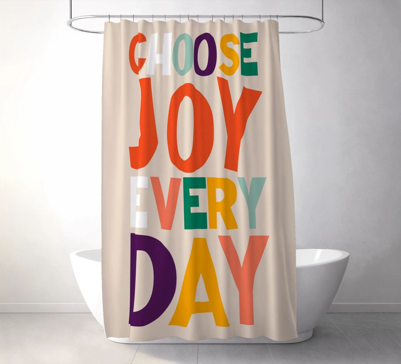 Choose Joy Every Day rideau de douche de susanapaz
