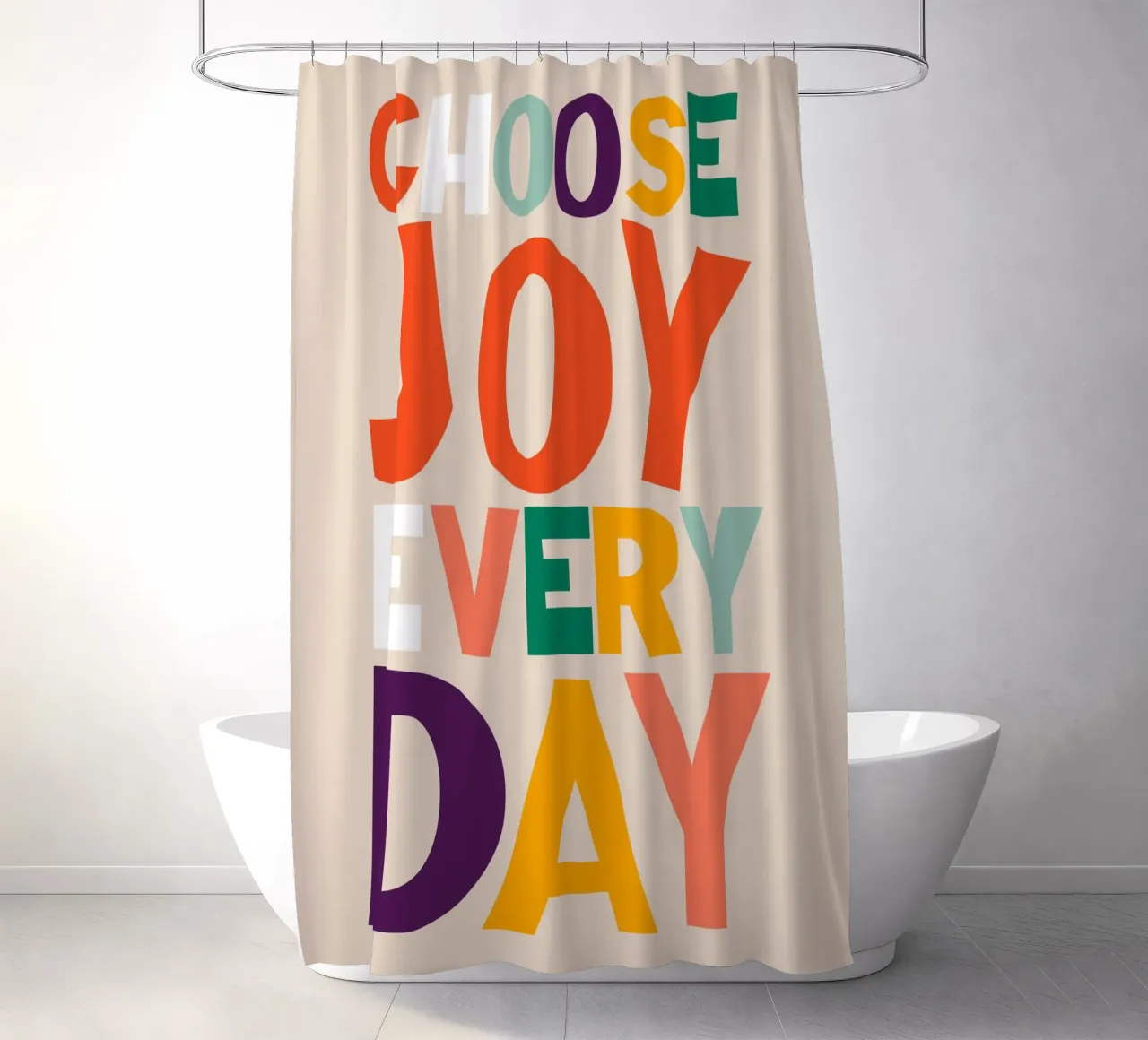 Choose Joy Every Day tenda da doccia da susanapaz