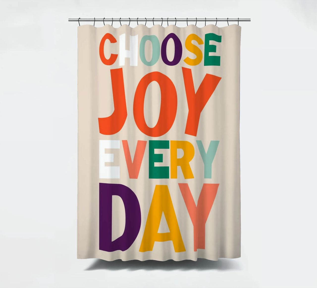Choose Joy Every Day rideau de douche de susanapaz