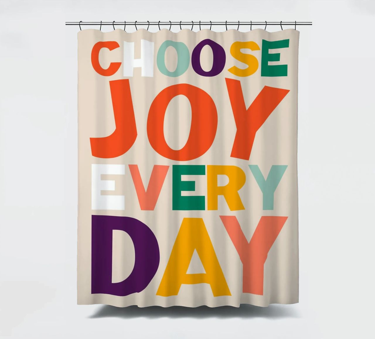Choose Joy Every Day rideau de douche de susanapaz