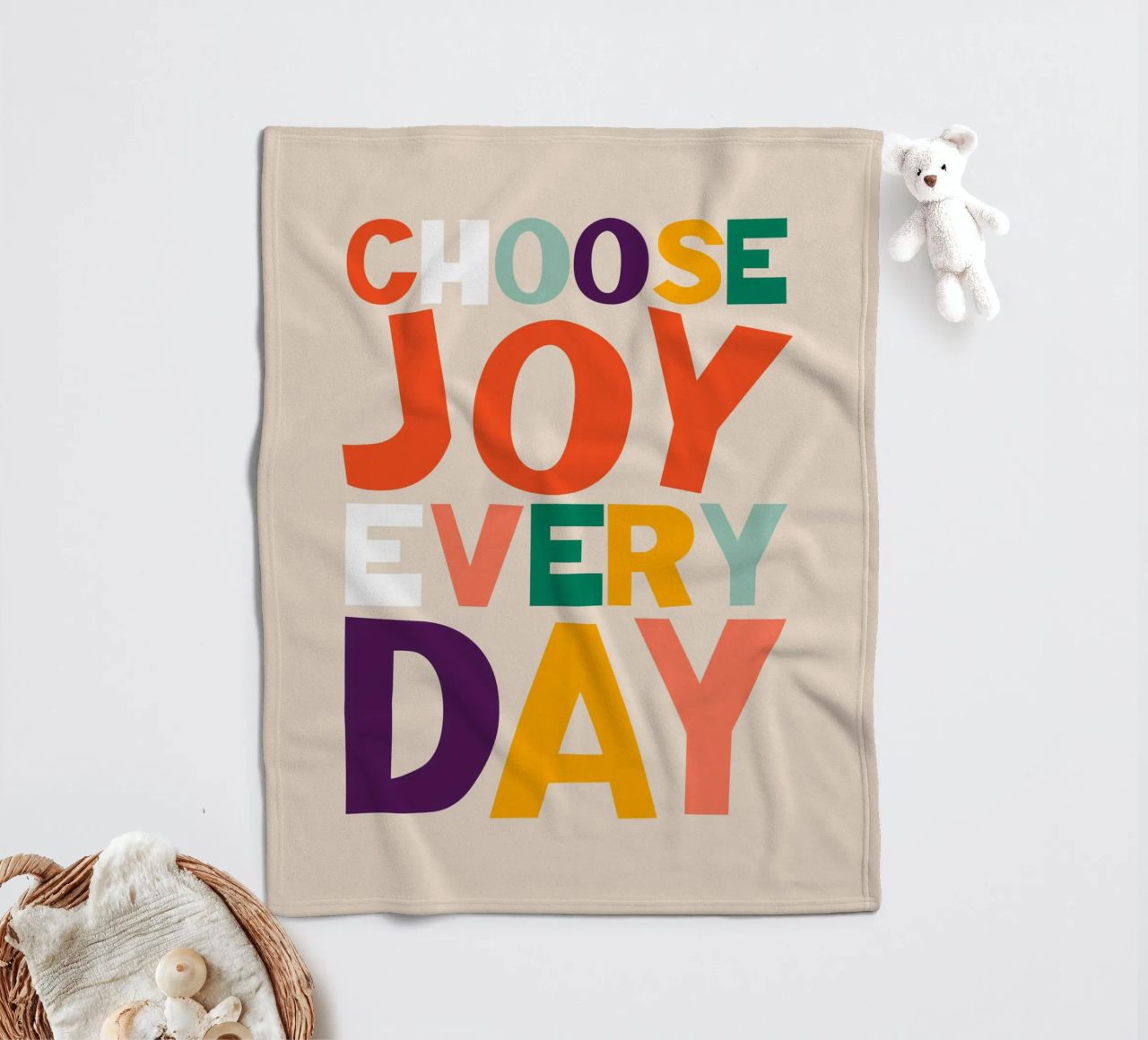 Choose Joy Every Day plaid polaire de susanapaz