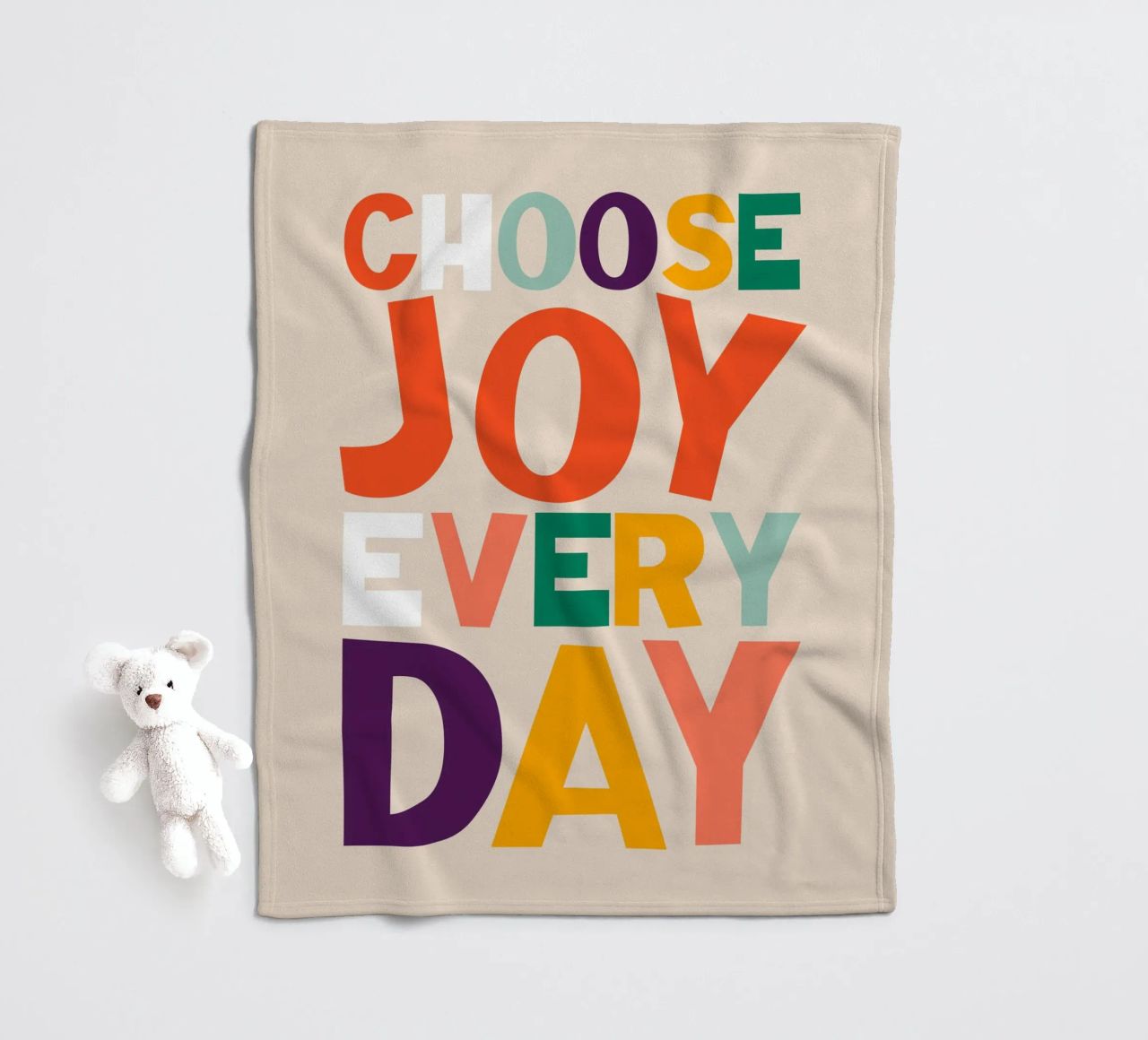 Choose Joy Every Day plaid polaire de susanapaz