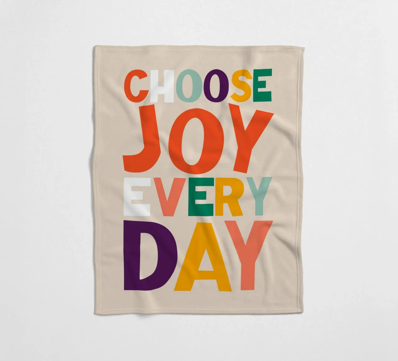 Choose Joy Every Day coperta in pile da susanapaz