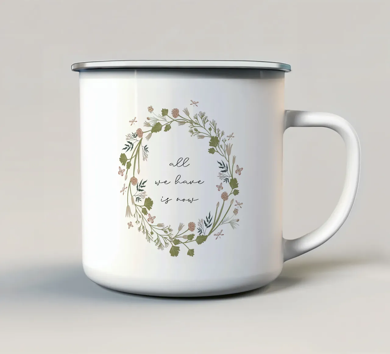All we have is now tazza in smalto da anisillustration