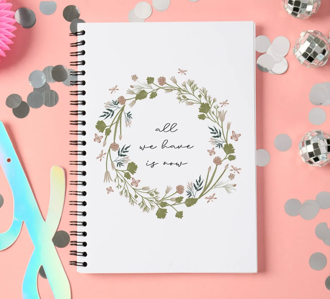 All we have is now spiral notebook by anisillustration