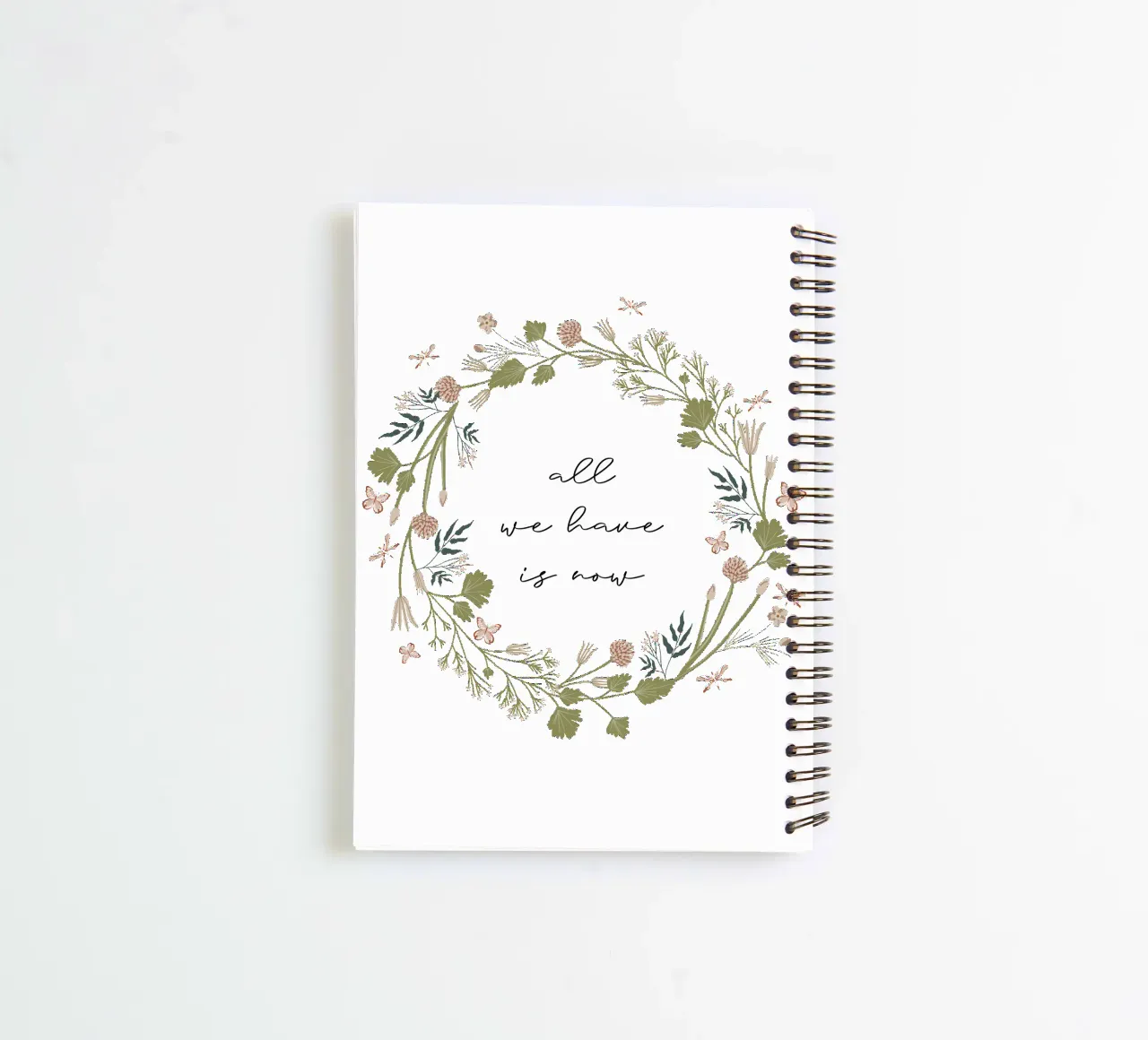 All we have is now spiral notebook by anisillustration