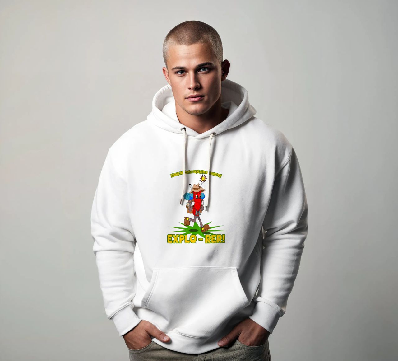 Explo-rer Funny Adventures Escursionista ed escursionista felpa con cappuccio da sillyindustries