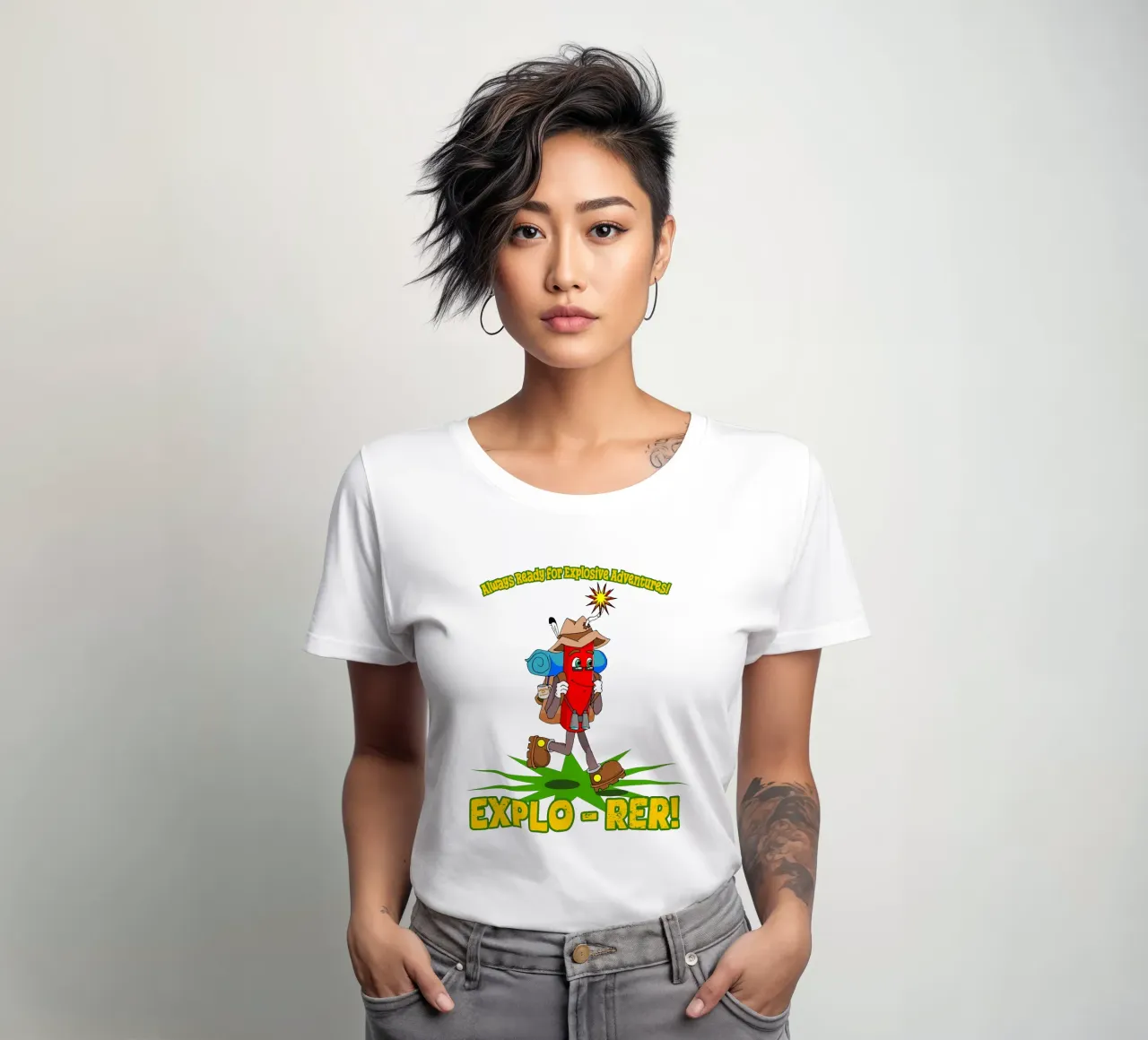 Explo-rer Funny Adventures Senderismo y Excursiones camiseta de mujer de sillyindustries