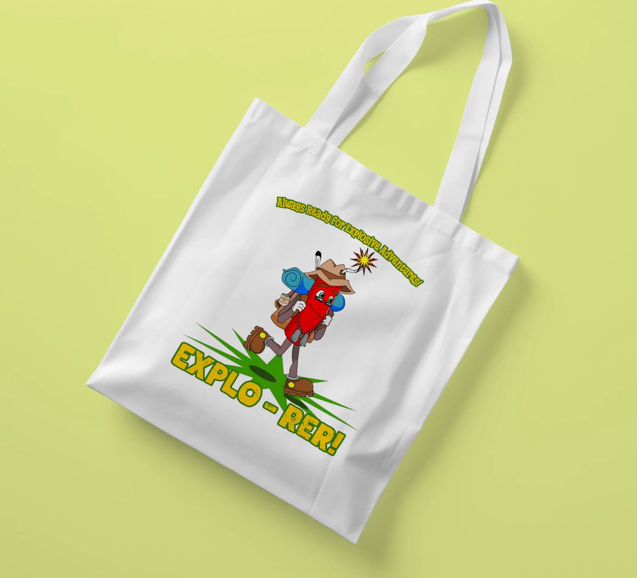 Explo-rer Funny Adventures Escursionista ed escursionista borsa in juta da sillyindustries