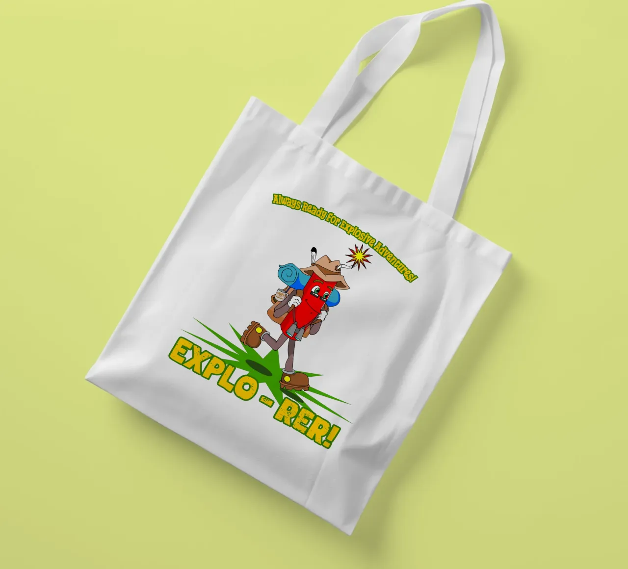 Explo-rer Funny Adventures Escursionista ed escursionista borsa in juta da sillyindustries