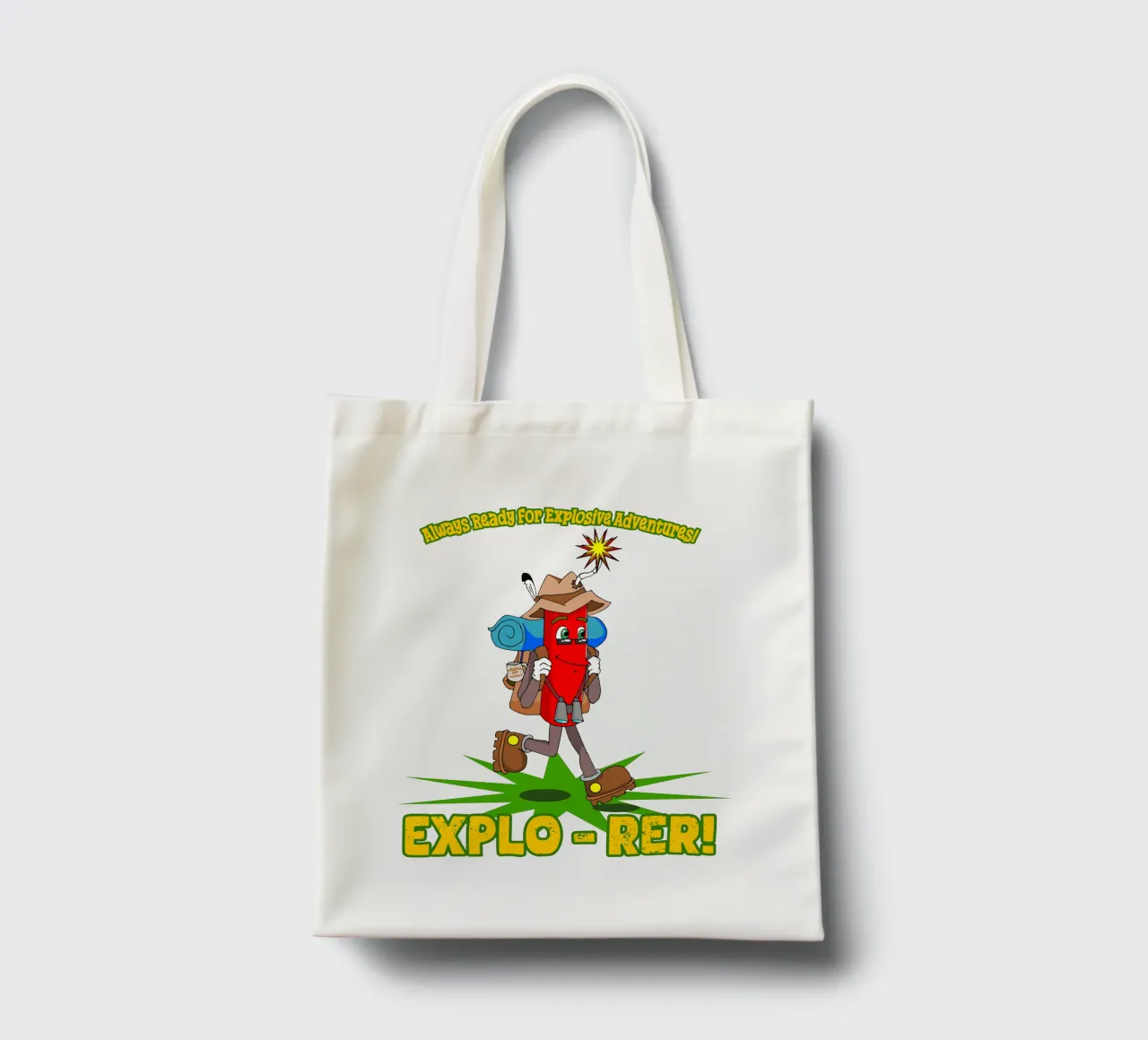 Explo-rer Funny Adventures Escursionista ed escursionista borsa in juta da sillyindustries