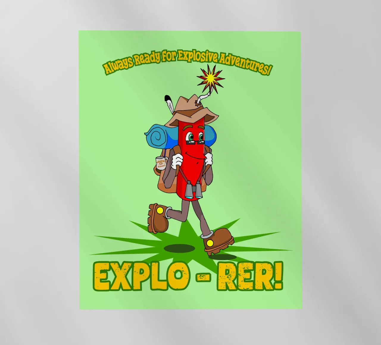 Explo-rer Funny Adventures Wanderer und Ausflügler Backlit Folie von sillyindustries