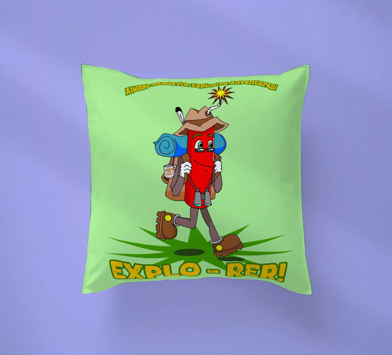 Explo-rer Funny Adventures Escursionista ed escursionista cuscino da sillyindustries