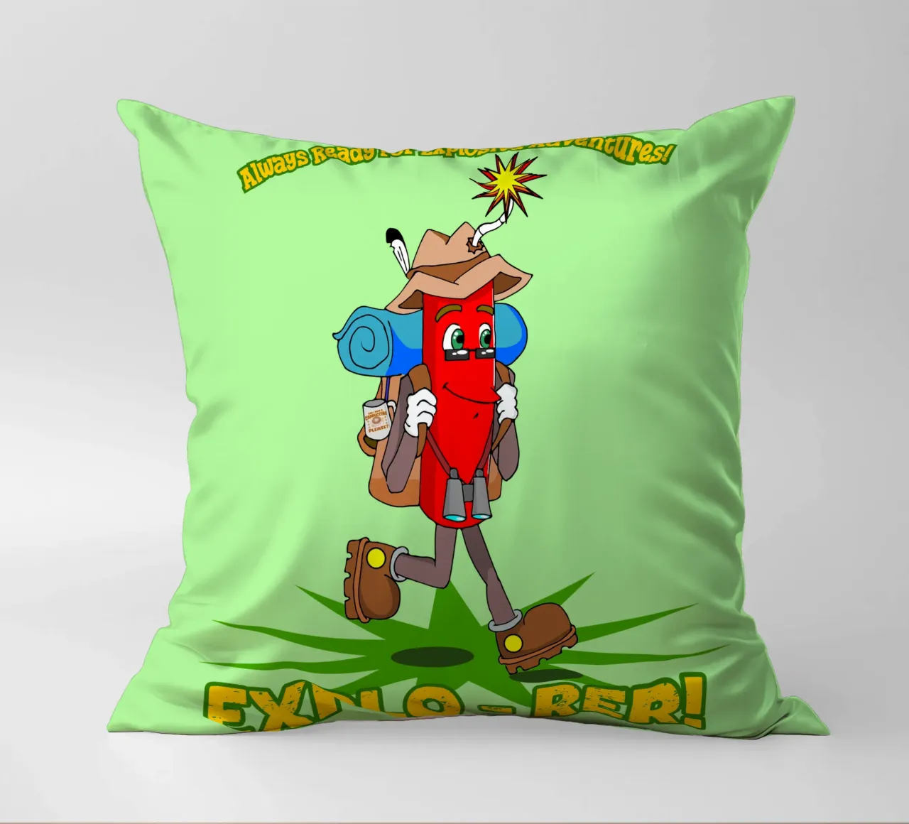 Explo-rer Funny Adventures Escursionista ed escursionista cuscino da sillyindustries