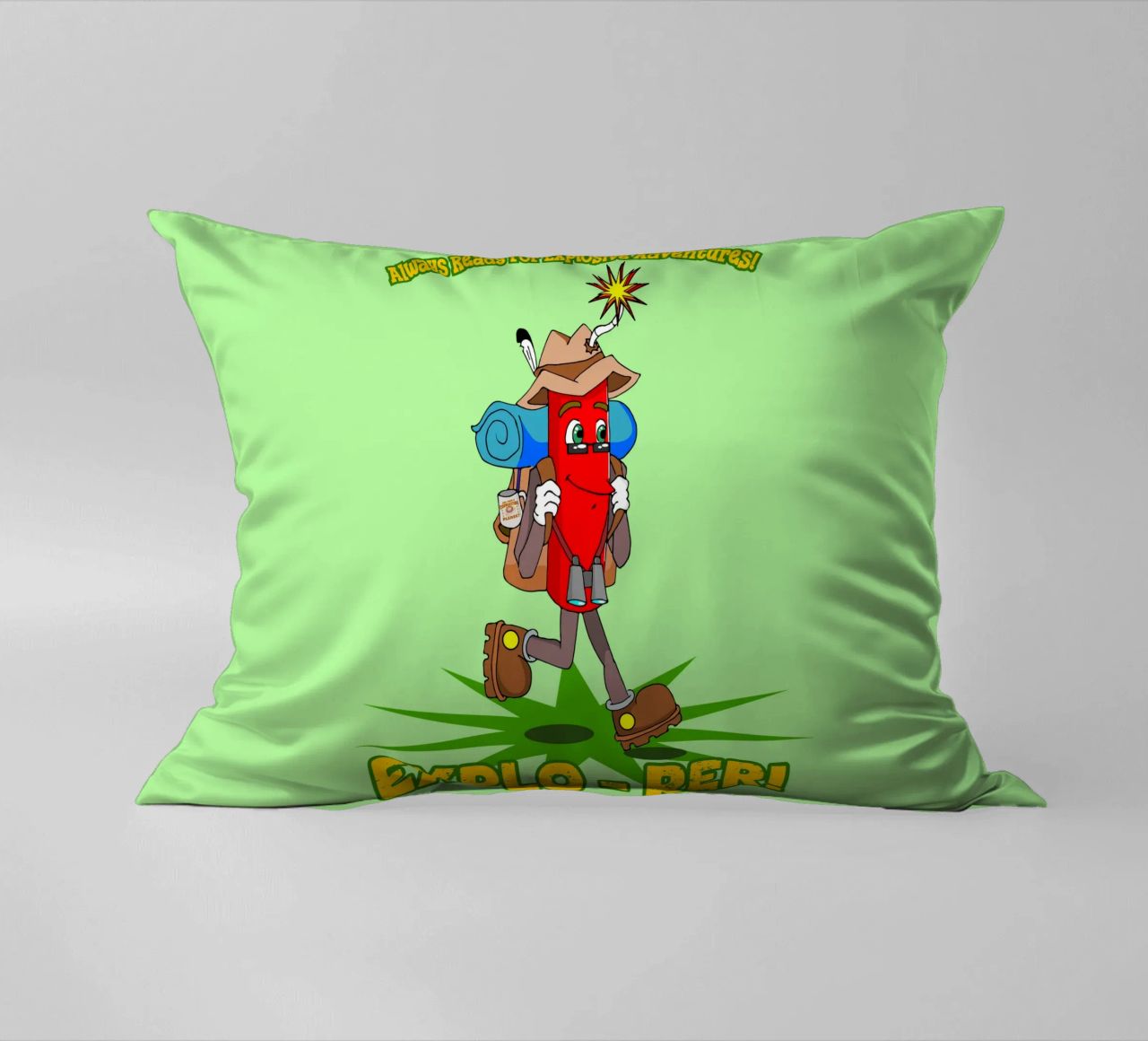 Explo-rer Funny Adventures Escursionista ed escursionista cuscino da sillyindustries