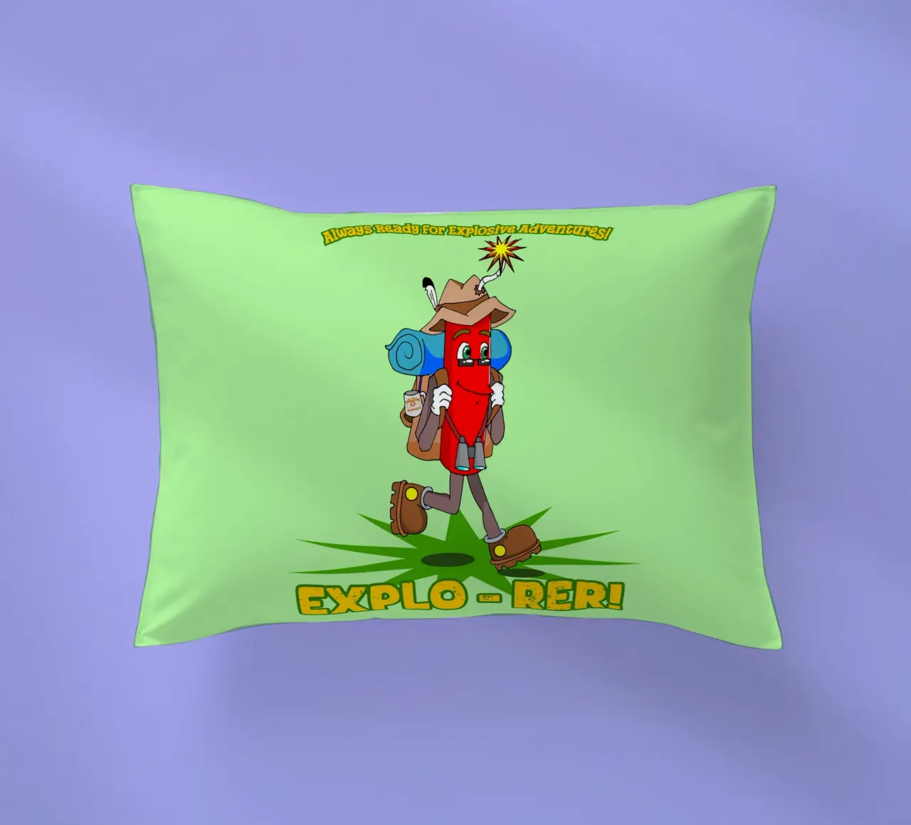 Explo-rer Funny Adventures Wanderer und Ausflügler Kissen von sillyindustries