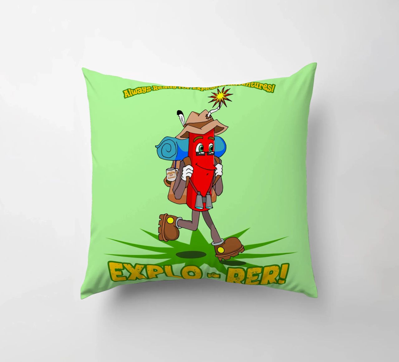 Explo-rer Funny Adventures Escursionista ed escursionista cuscino da sillyindustries
