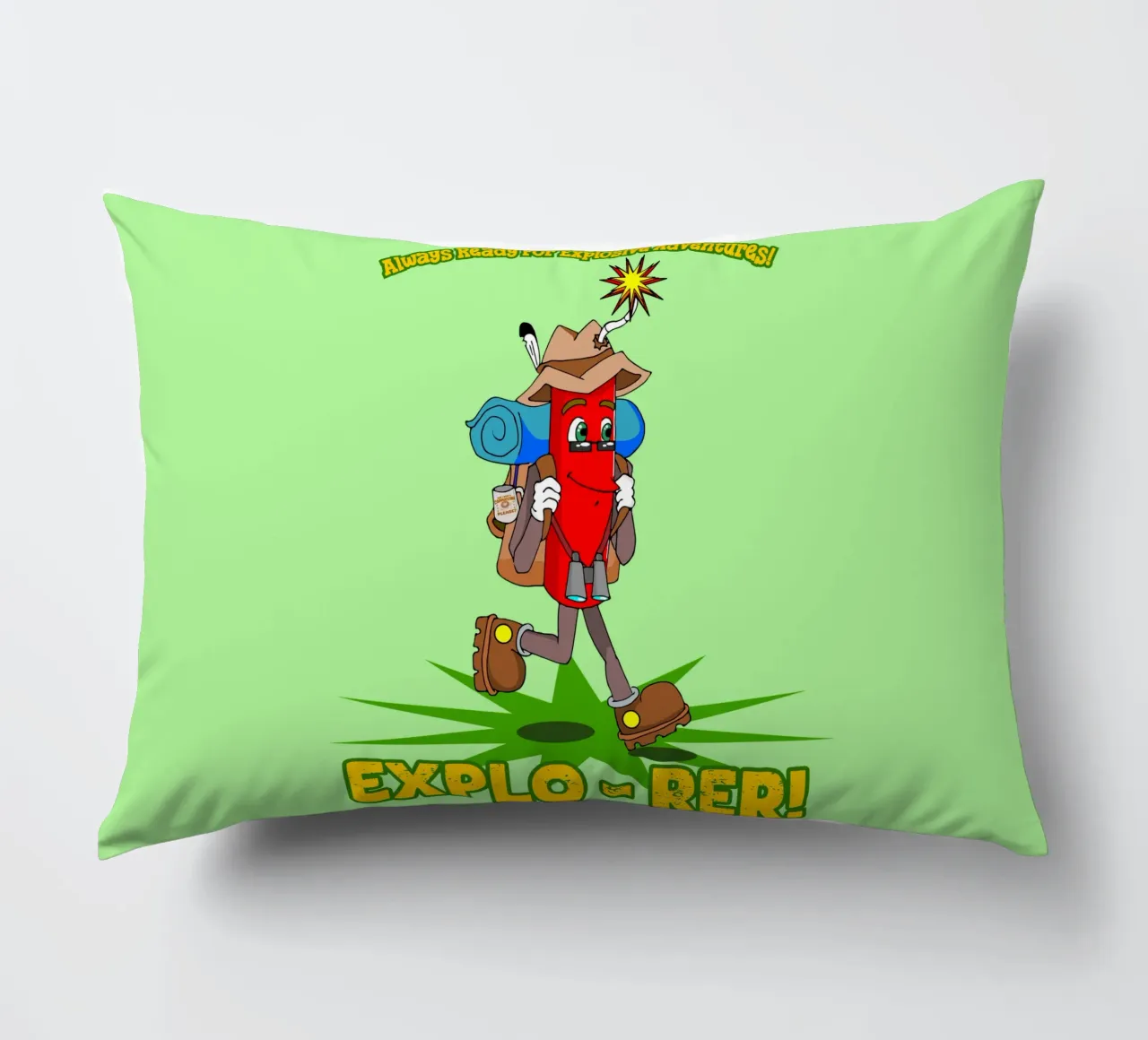 Explo-rer Funny Adventures Wanderer und Ausflügler Kissen von sillyindustries