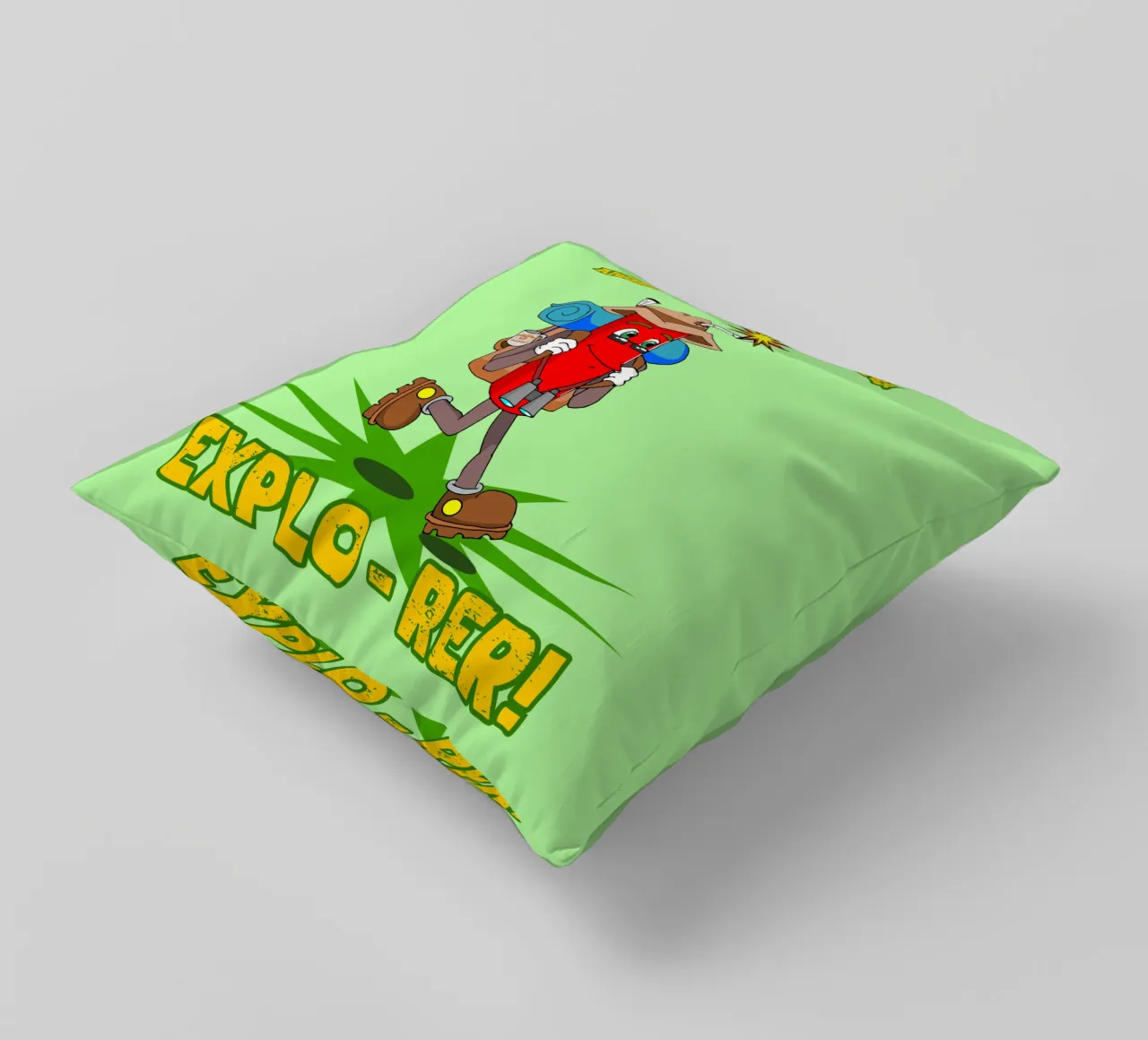 Explo-rer Funny Adventures Wanderer und Ausflügler Kissen von sillyindustries