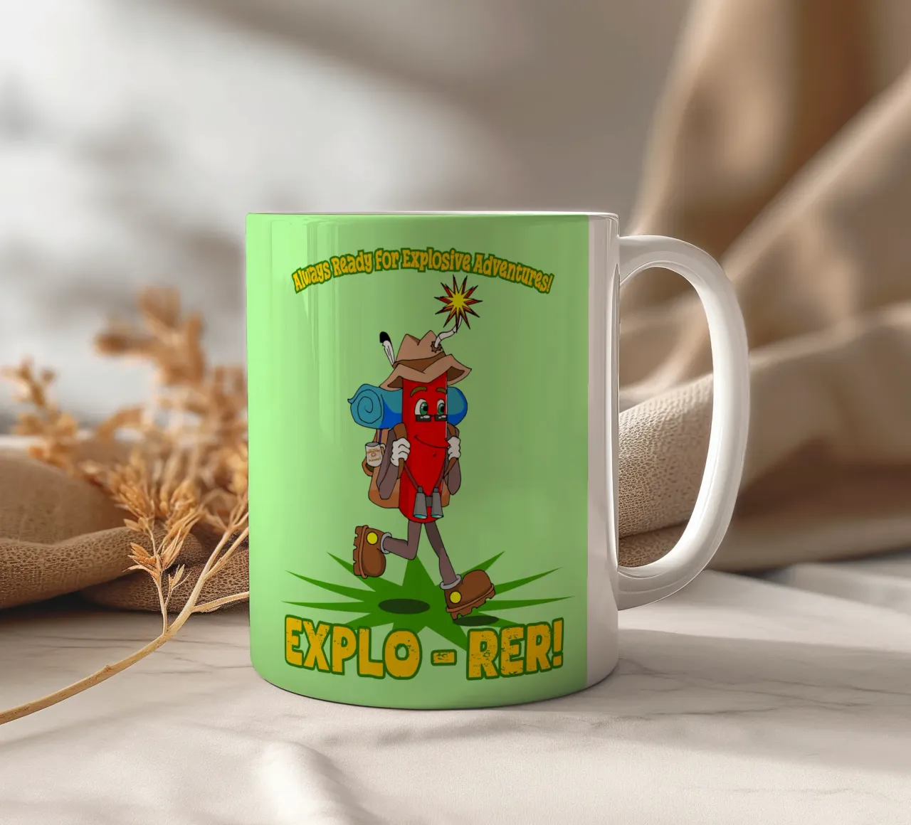 Explo-rer Funny Adventures Wanderer und Ausflügler Keramik Tasse von sillyindustries