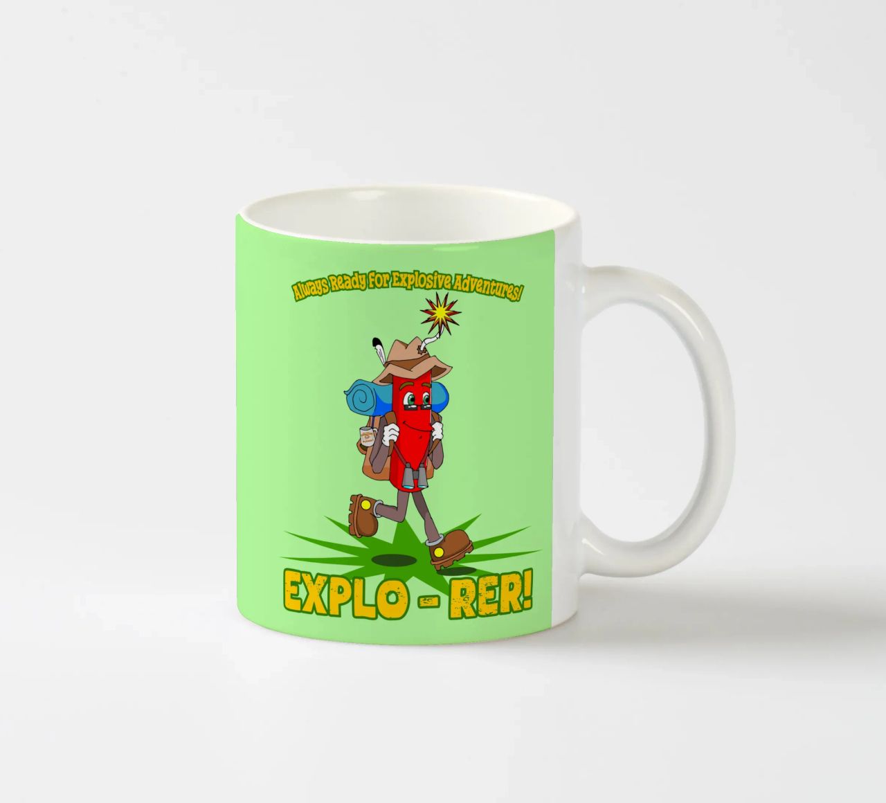 Explo-rer Funny Adventures Escursionista ed escursionista tazza in ceramica da sillyindustries