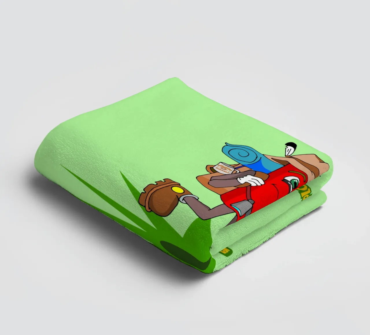 Explo-rer Funny Adventures Hiker and Excursion towel by sillyindustries