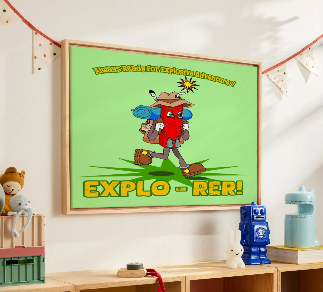 Explo-rer Funny Adventures Escursionista ed escursionista tela da sillyindustries