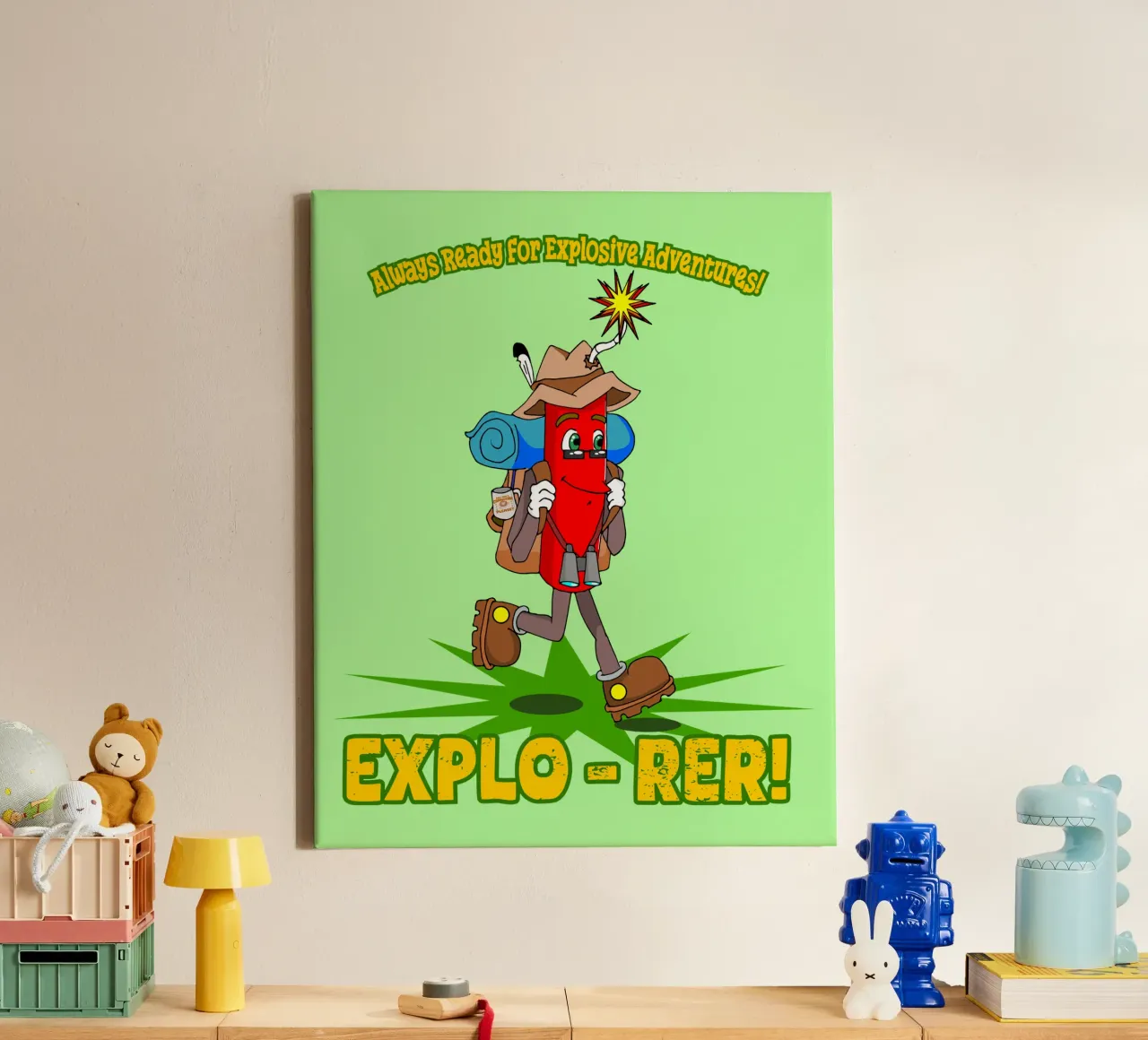 Explo-rer Funny Adventures Escursionista ed escursionista tela da sillyindustries