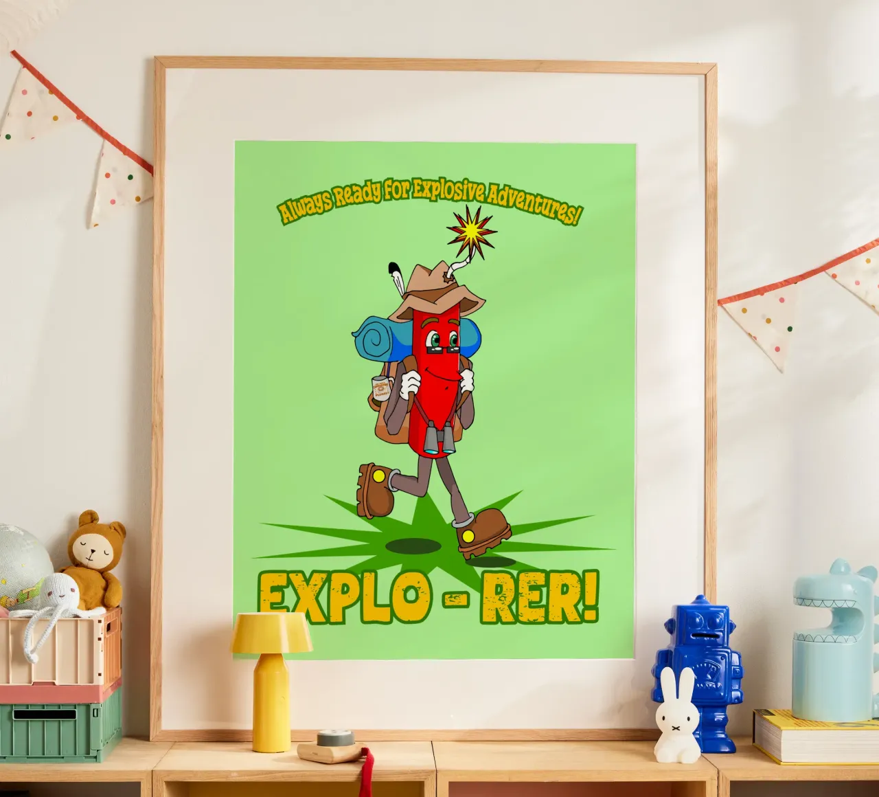 Explo-rer Funny Adventures Hiker and Excursion poster by sillyindustries