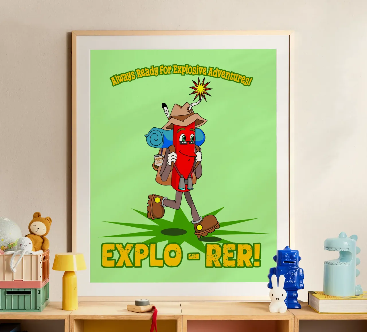 Explo-rer Funny Adventures Hiker and Excursion poster by sillyindustries