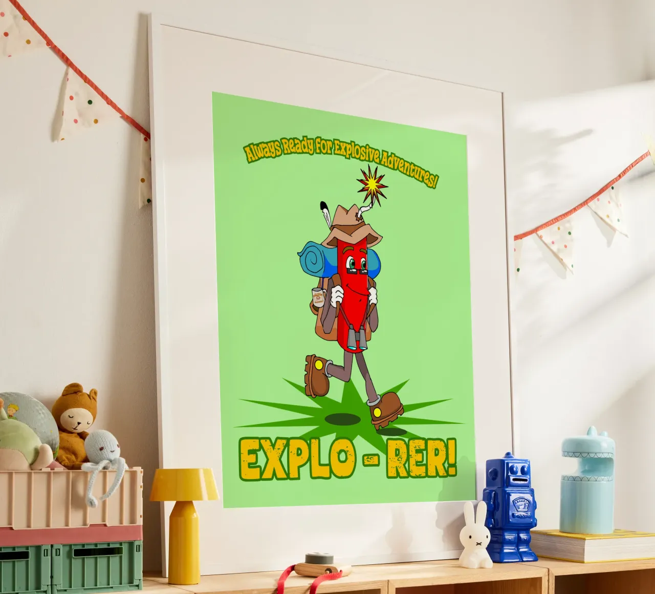 Explo-rer Funny Adventures Hiker and Excursion poster by sillyindustries