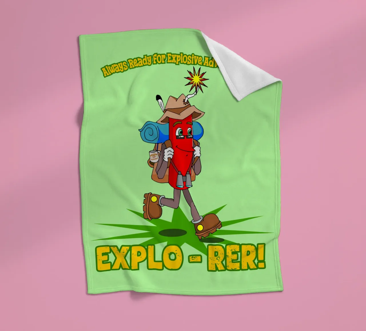 Explo-rer Funny Adventures Escursionista ed escursionista coperta in pile da sillyindustries