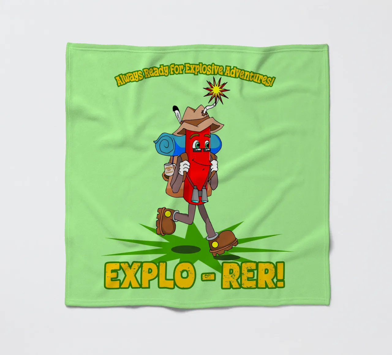 Explo-rer Funny Adventures Wanderer und Ausflügler Fleecedecke von sillyindustries