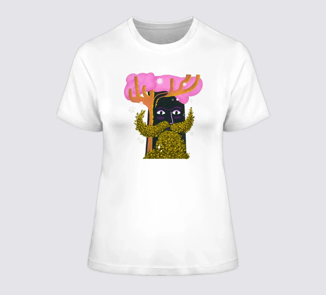 Albero magico con barba di muschio illustrazione t-shirt da donna da Bold & Beautiful