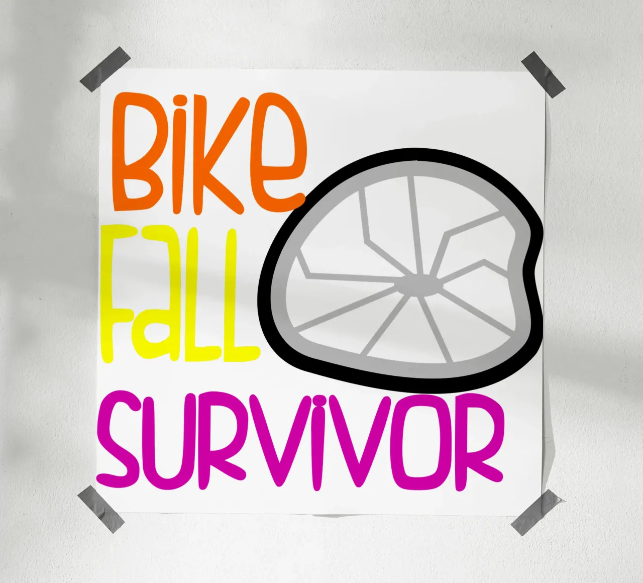 Sopravvissuto alla caduta della bicicletta poster da sillyindustries