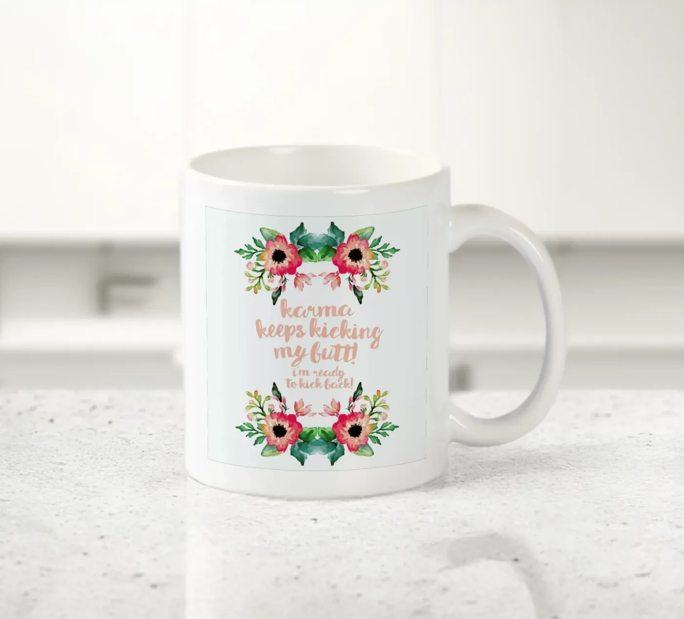 Karma ceramic mug by Maria Kritzas