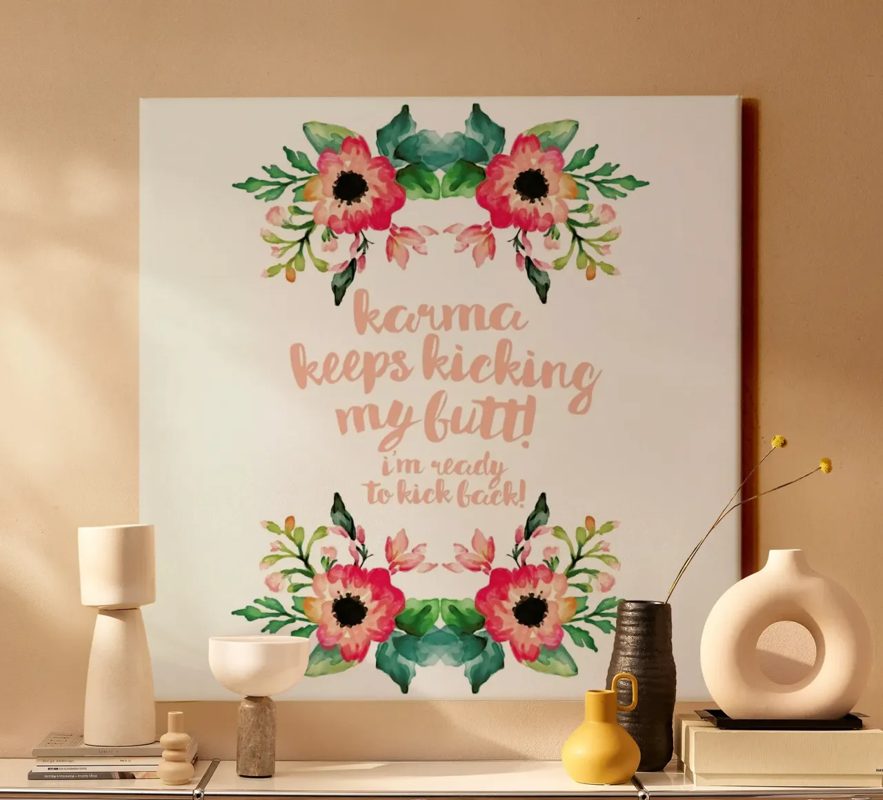 Karma canvas van Maria Kritzas