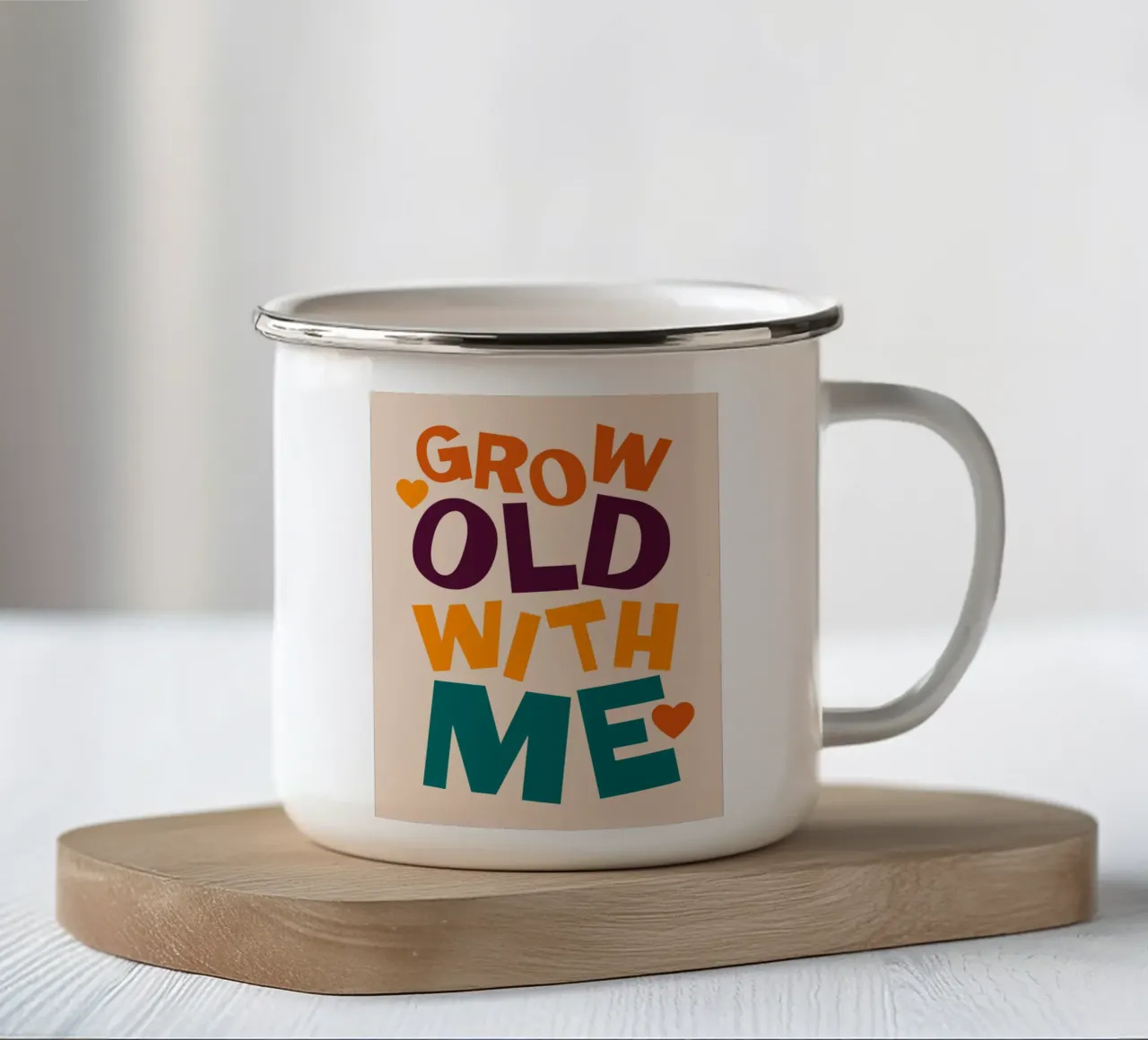 Grow Old With Me tazza in smalto da susanapaz