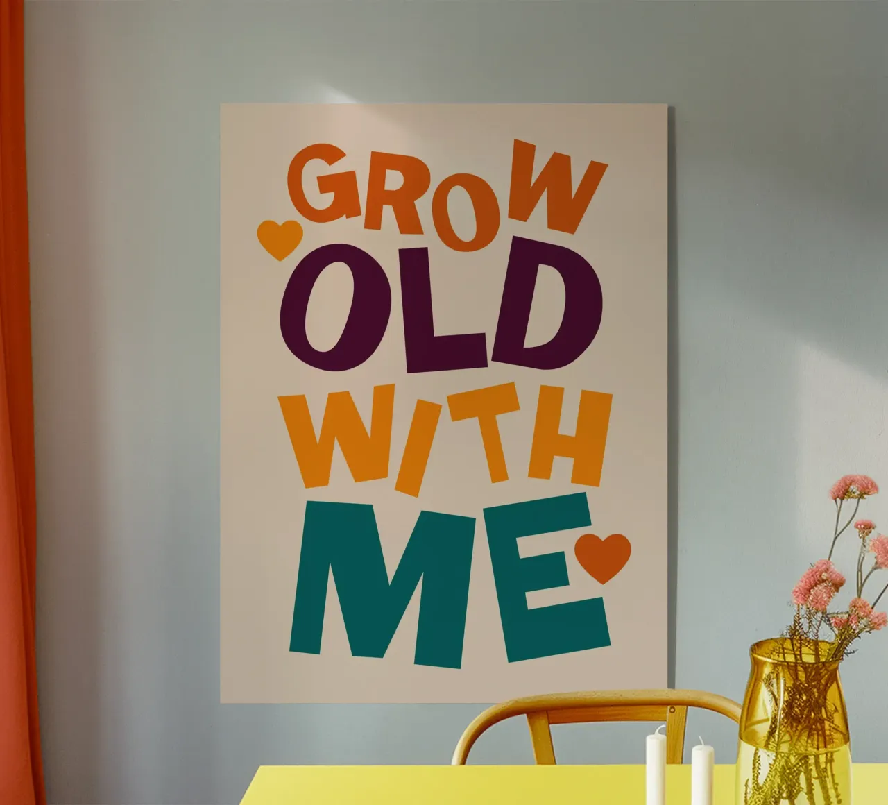 Grow Old With Me acrylic glass by susanapaz