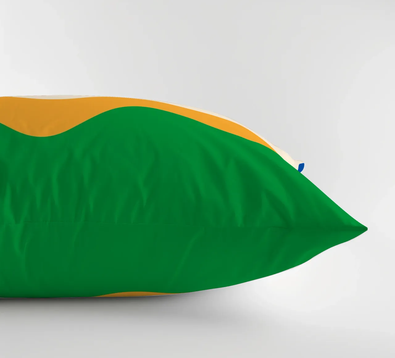 Forme astratte e moderne - blu, verde, giallo e crema cuscino da Wackapacka