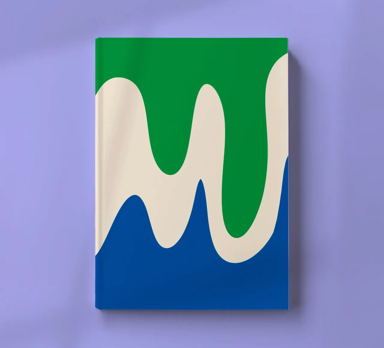 Forme astratte e moderne - verde, blu e crema diario da Wackapacka